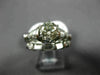 ESTATE LARGE 1.83CT ROUND & BAGUETTE DIAMOND PLATINUM 3D ENGAGEMENT RING SET