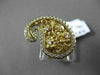 ANTIQUE LARGE .59CT DIAMOND 18KT YELLOW GOLD FLORAL FILIGREE FUN COCKTAIL RING