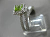 ESTATE .98CT DIAMOND & PERIDOT 14KT WHITE GOLD HALO WEDDING ENGAGEMENT RING SET