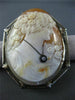 ANTIQUE LARGE OLD MINE DIAMOND 14KT WHITE GOLD FILIGREE CAMEO BROOCH PIN #11970
