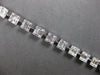 3.90CT DIAMOND 18KT WHITE GOLD 3D ROUND & BAGUETTE MULTI SQUARE TENNIS BRACELET