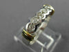 ESTATE .35CT DIAMOND 14K TWO TONE GOLD 3D 5 STONE BEZEL ANNIVERSARY RING #3766