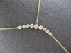 LARGE .50CT DIAMOND 18K YELLOW GOLD GRADUATING SOLITAIRE JOURNEY LARIAT NECKLACE