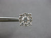 EXTRA LARGE 1.27CT DIAMOND 18KT WHITE GOLD 3D ROUND SOLITAIRE HALO STUD EARRINGS