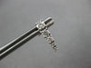 ESTATE .72CT DIAMOND 18KT WHITE GOLD 3D ROUND GRADUATING FUN HANGING EARRINGS