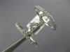 ESTATE WIDE .67CT DIAMOND 18KT WHITE GOLD 3D ZIG ZAG DOUBLE BAR FUN RING
