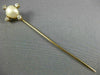ANTIQUE .25CT OLD MINE DIAMOND AAA PEARL 14K YELLOW GOLD FLOWER LAPEL PIN #26533