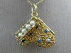 ANTIQUE LARGE .52CT MULTI GEM 14K YELLOW GOLD HANDCRAFTED PIANO PENDANT #26439