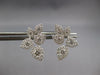 ESTATE 1.33CT DIAMOND 14KT WHITE GOLD 3D MULTI LEAF CLASSIC HANGING EARRINGS
