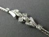 ANTIQUE .42CT MULTI CUT DIAMOND 18KT WHITE GOLD 3D FILIGREE LOVE BRACELET #19915