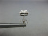 ESTATE 1.03CT DIAMOND 14KT WHITE GOLD CLASSIC CUSHION & ROUND HALO STUD EARRINGS