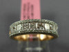 ESTATE 1.36CT WHITE & PINK DIAMOND 18K WHITE & ROSE GOLD 3D ANNIVERSARY RING