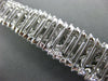 LARGE 13.86CT DIAMOND 18KT WHITE GOLD 3D CLUSTER GRADUATING CUFF TENNIS BRACELET