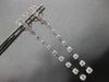 2.11CT DIAMOND 18K WHITE GOLD CLASSIC ROUND BY THE YARD CLIP ON HANGING EARRINGS