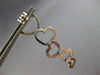 LARGE .95CT DIAMOND 14KT WHITE GOLD 3D MULTI HEART JOURNEY LOVE HANGING EARRINGS