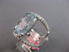 EXTRA LARGE 7.35CT DIAMOND & AAA AQUAMARINE 18KT WHITE GOLD CUSHION & ROUND RING