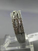 ESTATE .54CT ROUND DIAMOND 14KT WHITE GOLD OPEN 3 ROW WAVE ANNIVERSARY RING 6mm