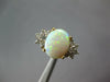 ESTATE 1.67CT DIAMOND & AAA OPAL 14KT 2 TONE GOLD CLASSIC OVAL & ROUND FUN RING