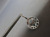 LARGE 3.98CT DIAMOND & AAA BLUE TOPAZ 14K WHITE GOLD CIRCULAR LEVERBACK EARRINGS
