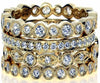 WIDE 1.57CT DIAMOND 18KT YELLOW GOLD MULTI BAND FILIGREE STACKABLE ETERNITY RING