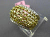 LARGE 3.12CT WHITE & FANCY YELLOW DIAMOND 18KT TWO TONE GOLD 3D ANNIVERSARY RING