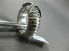 ESTATE WIDE .31CT ROUND DIAMOND 18K WHITE GOLD 3D FLEXIBLE SHINY X LOVE RING VVS