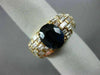 ESTATE LARGE 5.32CT DIAMOND & AAA SAPPHIRE 18KT YELLOW GOLD 3D ANNIVERSARY RING