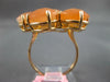 EXTRA LARGE 15.25CT DIAMOND & AAA ORANGE QUARTZ 14K WHITE & ROSE GOLD OVAL RING