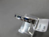 ESTATE .70CTW DIAMOND & AAA SAPPHIRE 14KT WHITE GOLD MILGRAIN ANNIVERSARY RING