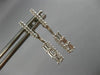 ESTATE .31CT ROUND & BAGUETTE DIAMOND 14KT WHITE GOLD ELONGATED HANGING EARRINGS