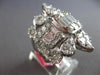 ESTATE EXTRA LARGE 2.12CT DIAMOND 18KT WHITE GOLD MULTI SHAPE SQUARE FLORAL RING