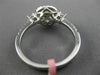 ESTATE .86CT ROUND & PRINCESS DIAMOND 18K WHITE GOLD 3D 5 STONE HALO FLOWER RING
