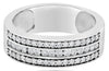 .53CT DIAMOND 14KT WHITE GOLD ROUND 3 ROW CHANNEL PAVE WEDDING ANNIVERSARY RING