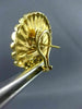 ANTIQUE LARGE 1.0CT ROUND DIAMOND 18KT GOLD CLASSIC SHELL EARRINGS E VVS #2241