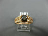 1.36CT WHITE & CHOCOLATE FANCY DIAMOND 14K ROSE GOLD 3D FILIGREE ENGAGEMENT RING