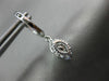 ESTATE .98CT ROUND & MARQUISE DIAMOND 14KT WHITE GOLD 3D HALO HANGING EARRINGS