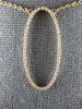 ESTATE .21CT DIAMOND 18KT ROSE GOLD 3D CLASSIC OPEN OVAL FUN NECKLACE