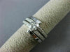 ESTATE WIDE .74CT DIAMOND 14KT WHITE GOLD SOLITAIRE BEZEL ENGAGEMENT RING #18414