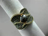 ESTATE WIDE 2.85CT DIAMOND & ORANGE SAPPHIRE 18KT ROSE GOLD CRISS CROSS FUN RING
