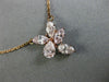 1.54CT WHITE & PINK DIAMOND 18K WHITE & ROSE GOLD 3D BY THE YARD FLOWER NECKLACE