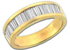1.0CT DIAMOND 14KT YELLOW GOLD BAGUETTE 3D SEMI ETERNITY CHANEL ANNIVERSARY RING