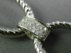 ESTATE WIDE & LONG .20CT DIAMOND 14K WHITE GOLD 3D OVAL OPEN LINK BRACELET FG VS