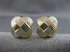 ESTATE 18KT TRI WHITE ROSE YELLOW GOLD OMEGA CLIP FILIGREE KNOT EARRINGS #21065