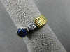 ESTATE 1.06CT DIAMOND & TANZANITE 14K 2TONE GOLD SEMI BEZEL ENGAGEMENT RING 2622