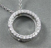 ESTATE .70CTW DIAMOND OPEN CIRCLE OF LOVE 14KT WHITE GOLD PENDANT F/G VS #17087