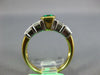 ESTATE 1.50CT DIAMOND & AAA EMERALD 18KT 2 TONE GOLD EMERALD CUT ENGAGEMENT RING