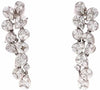 ESTATE EXTRA LARGE 5.91CT DIAMOND 18K WHITE GOLD MULTI SHAPE MULTI LEAF EARRINGS