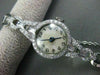 ANTIQUE LARGE 1.15CT OLD MINE DIAMOND PLATINUM MECHANICAL ROUND WATCH #22196