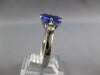 LARGE 3.08CT DIAMOND & AAA TANZANITE 14KT WHITE GOLD 3D ENGAGEMENT RING #27222