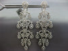 ESTATE EXTRA LARGE 6.85CT DIAMOND 14KT WHITE GOLD MULTI LEAF CHANDELIER EARRINGS